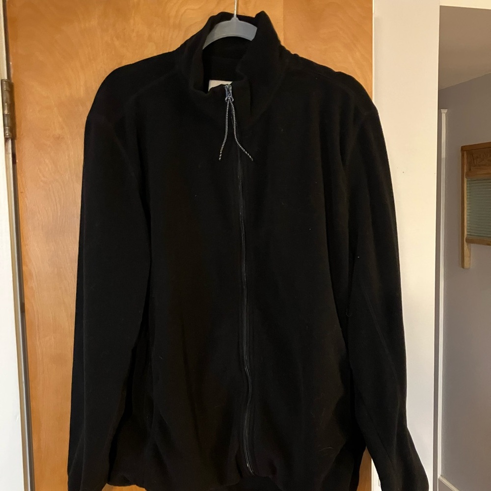 St. John's Bay Men's Black Zip-Up Sweater